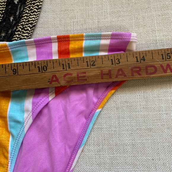 GB Bay Stripe Hipster Bikini Bottom NEW - Picture 2 of 8